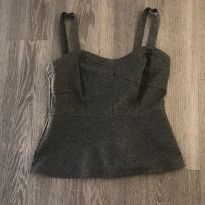 Cabi Charcoal Gray Peplum Style Tank Size 4